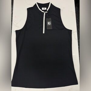 FootJoy - Women’s Small - Black 1/4 Zip Sleeveless - NEW